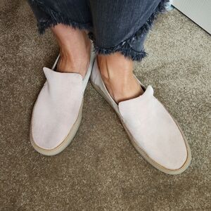 TOMS women's pink loafers, size 10.